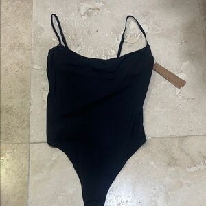 SKIMS Black Cami Bodysuit